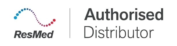 Logo ResMed z napisem „Autoryzowany Dystrybutor” po angielsku.